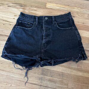 Abercrombie & Fitch High Rise Mom Short - Black - 25 Waist / Size 0